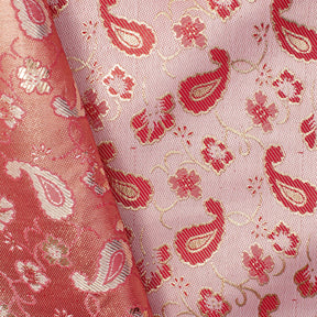 Floral Paisley Metallic Satin Jacquard Fabric SV581241 3