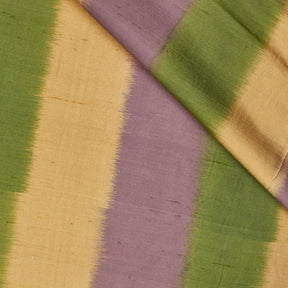 Multicolored Striped Silk Dupioni 54 Inch Fabric SV581528 Green / Gold / Mauve 3