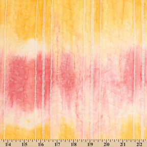 Tie Dye Pinstripe Embroidered Dobby Fabric SV581566 Gold / Green / Red 3