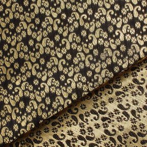 Micro Paisley Brocade Fabric SV580994 Black / Gold 3