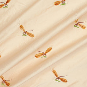 Embroidered Velvet Dragon Flies On Silk Taffeta Fabric SV581948 1