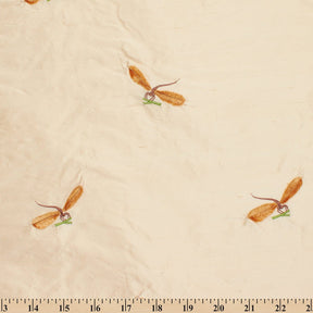 Embroidered Velvet Dragon Flies On Silk Taffeta Fabric SV581948 3