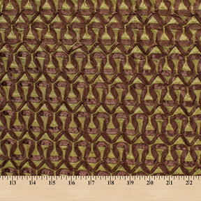 Black Geometric Ribbon On Taffeta Fabric SV580976 Olive 4