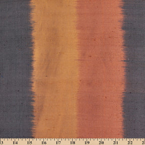 Multicolored Striped Silk Dupioni 54 Inch Fabric SV581537 Rust / Gold / Navy Blue 3