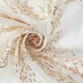Floral Embroidery With Micro Sequins On Mesh Fabric SV581217 1