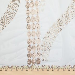 Floral Embroidery With Micro Sequins On Mesh Fabric SV581217 2