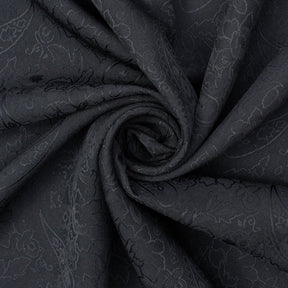 Black Paisley Floral Brocade Jacquard Fabric SV580998 2