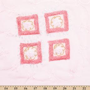 Geometric Floral Embroidery On Georgette Fabric SV581234 Pink 3