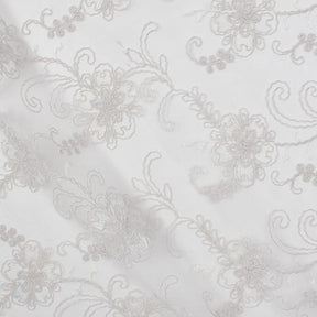 Corded Floral Lace On Mesh Fabric SV581181 1