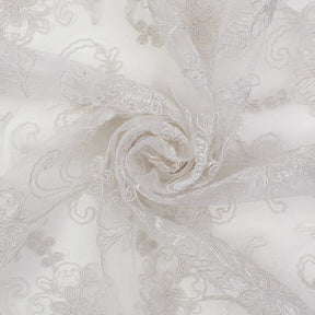 Corded Floral Lace On Mesh Fabric SV581181 2