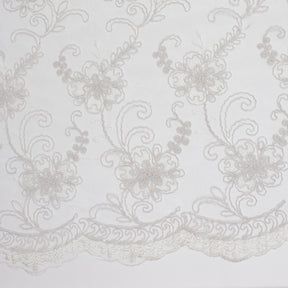 Corded Floral Lace On Mesh Fabric SV581181 4