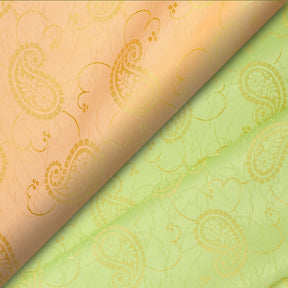 Paisley Satin Jacquard Fabric SV580973 Lime Green / Yellow 4