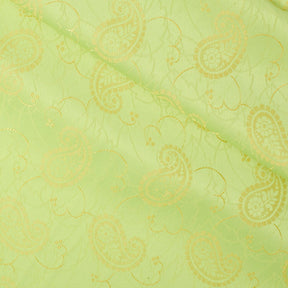 Paisley Satin Jacquard Fabric SV580973 Lime Green / Yellow 1