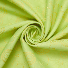 Paisley Satin Jacquard Fabric SV580973 Lime Green / Yellow 2