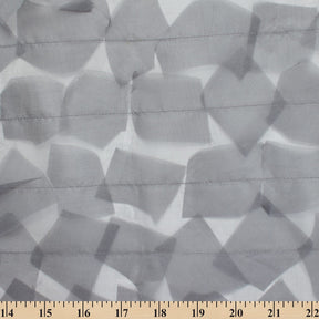 Geometric Ruffle Organza Fabric SV581232 Grey 3