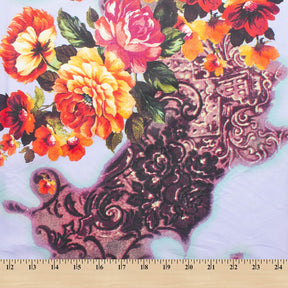 Abstract Floral Vine Scroll Printed Cotton Broadcloth Fabric SV581974 3