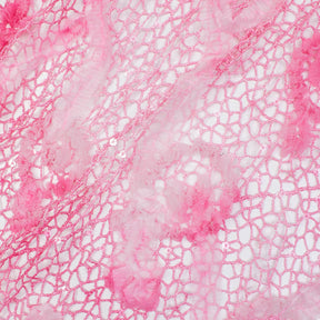 Organza Rosette W Sequins On Chemical Mesh Fabric SV581574 1