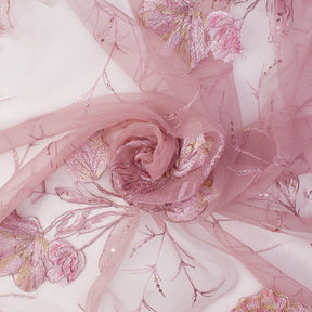 Floral Corded Embroidery With Sequins On Georgette Fabric SV581653 2