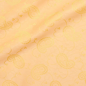Paisley Satin Jacquard Fabric SV581801 Peach / Gold 3
