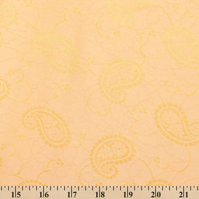 Paisley Satin Jacquard Fabric SV581801 Peach / Gold 4