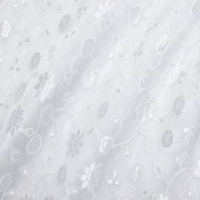 Springtime Embroidered Floral Organza Fabric SV581639 1