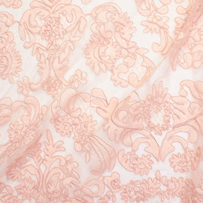 Empire Corded Lace On Mesh Fabric SV576332 Peach 1
