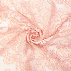 Empire Corded Lace On Mesh Fabric SV576332 Peach 2