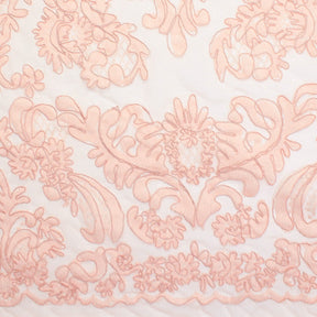 Empire Corded Lace On Mesh Fabric SV576332 Peach 3
