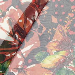 Floral Leafy Vine Printed Chiffon 58 Inch Fabric SV581941 1
