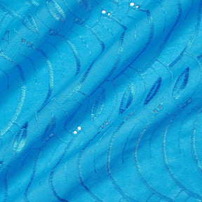 Leafy Embroidered Eyelet On Voile Fabric SV581579 1
