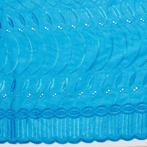 Leafy Embroidered Eyelet On Voile Fabric SV581579 2