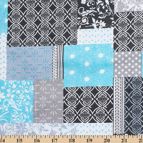 Foulard Patch Aqua Print Sheeting Fabric SV573728 3