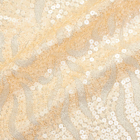 Abstract Gold Resin Dots With Clear Sequins On Voile Fabric SV581584 1