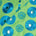 Discus Embroidery On Organza Fabric SV576497 Turquoise On Green 1
