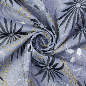 Rhinestone Solar Embroidery On Double Mesh Fabric SV581200 3