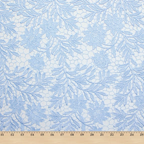 Camellia Guipure French Venice Lace Fabric SV574122 Blue 4