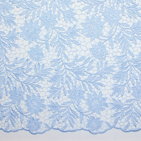Camellia Guipure French Venice Lace Fabric SV574122 Blue 2