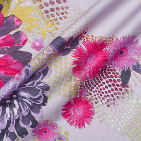 Carnation Floral Bouquet Printed Broadcloth Fabric SV581570 1