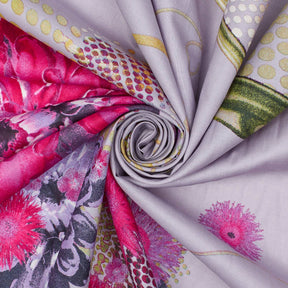Carnation Floral Bouquet Printed Broadcloth Fabric SV581570 2