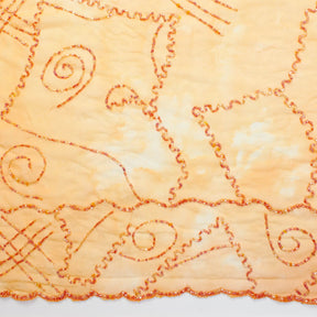 Orange Abstract Beaded Embroidery On Georgette Fabric SV581300 2