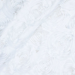 Knit Rosette On Mesh Fabric SV581166 White 1