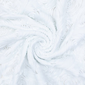Knit Rosette On Mesh Fabric SV581166 White 2