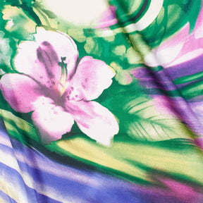 Boomerang Floral Vine Printed Charmeuse Satin Fabric SV581693 1