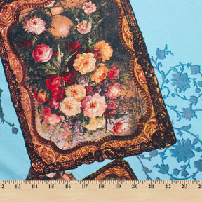 Floral Damask Geometric Cotton Broadcloth Fabric SV581664 3