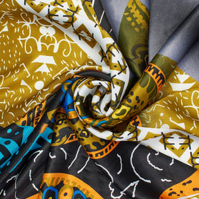 African Printed Charmeuse Satin 4018 Fabric SV581699 2