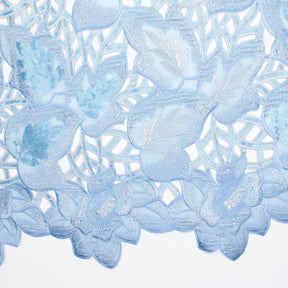 Leafy Sequin Metallic Embroidered Lace Fabric SV581245 4