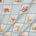 Checkered Animal Print Charmeuse Satin Geometric Jacquard Fabric SV581669 Ivory / Light Blue 1