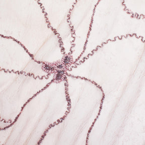 Abstract Beaded Floral Embroidery On Crushed Voile Fabric SV581240 1