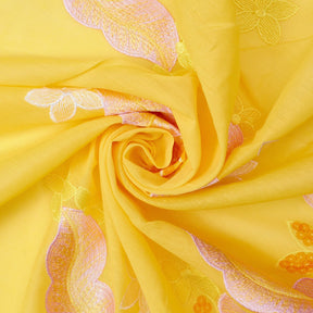 Sequined Floral Embroidery On Voile Fabric SV581196 3