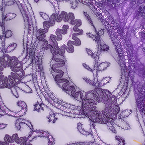 Floral Sequin Embroidery On Mesh Fabric SV581027 1